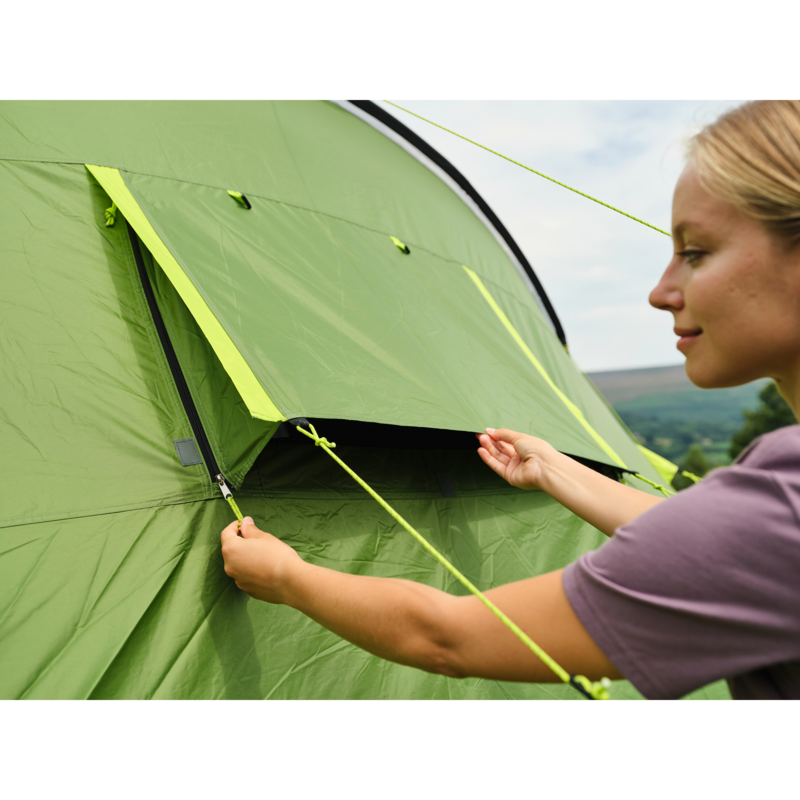 Coleman Tunnelzelt Rocky Mountain 5 BlackOut Zelt, grün/grau, Modell 2025