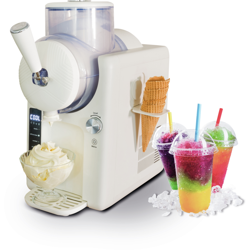 Unold 2-in-1 Slush- & Softeismaschine SOFIE Eismaschine, weiß, für 1.500ml Slush
