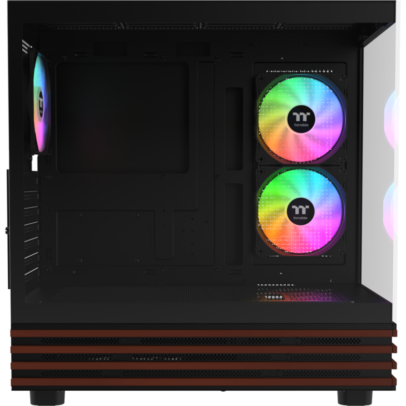 Thermaltake View 270 Plus WS ARGB Tower-Gehäuse, schwarz/holz, Tempered Glass x