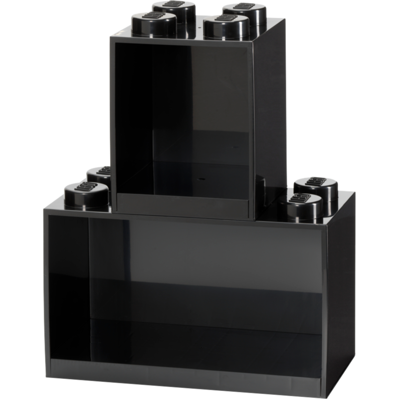 Room Copenhagen LEGO Regal Brick Shelf 8+4, Set, schwarz, 2 Regale