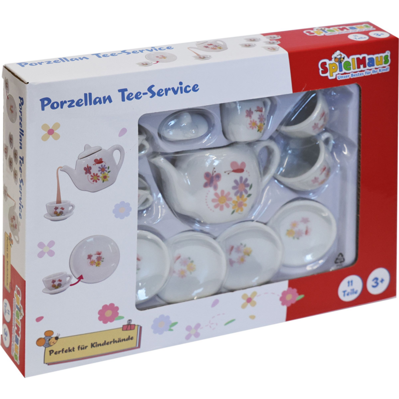 VEDES Tee-Service aus Porzellan, 11-teilig Geschirr