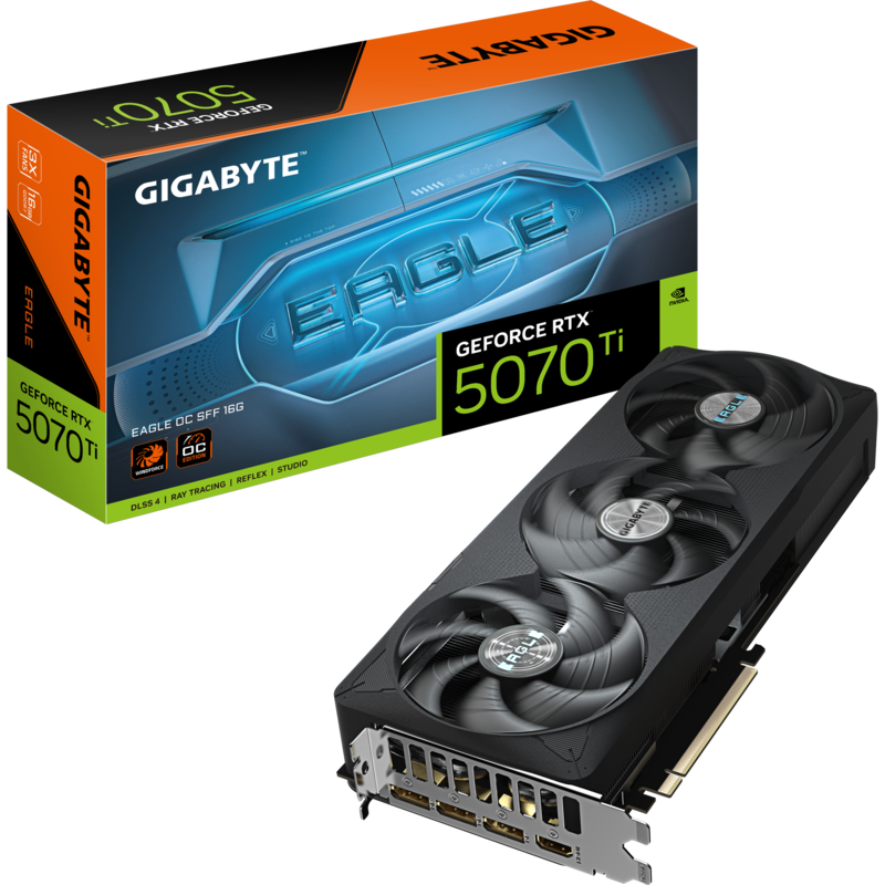 GIGABYTE GeForce RTX 5070 Ti EAGLE OC 16G Grafikkarte, DLSS 4, 3x DisplayPort