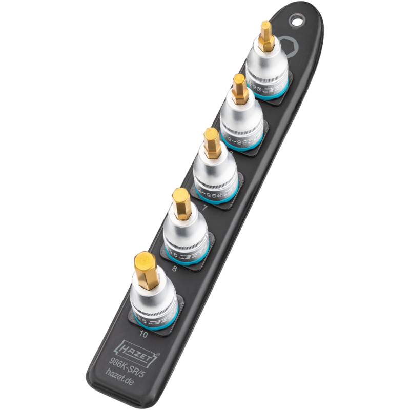 Hazet SmartRail 1/2" Steckschlüsseleinsatz-Satz Innensechskant, 5-teilig