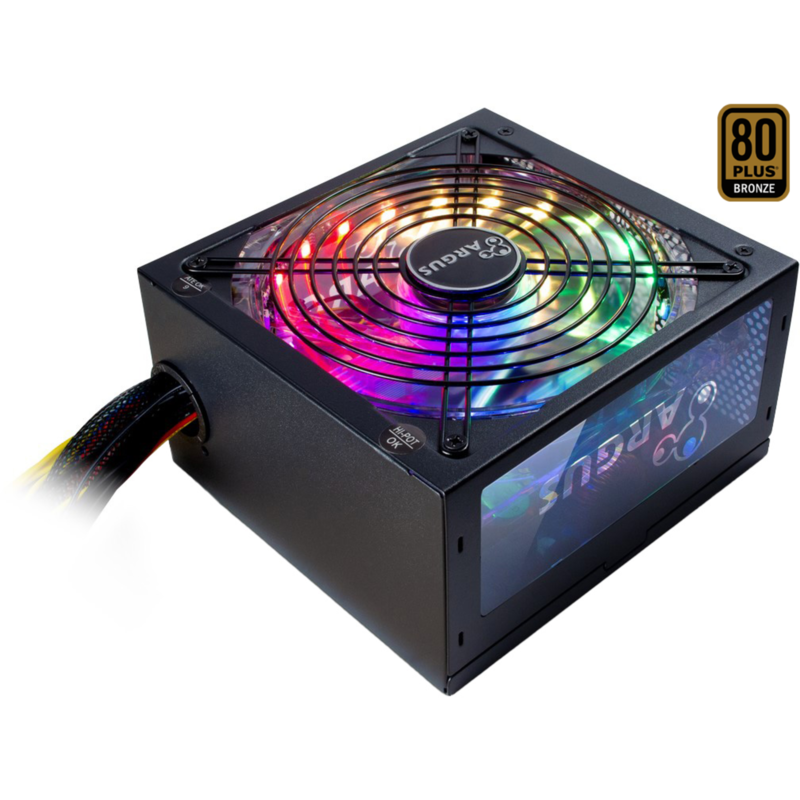 Inter-Tech Argus RGB-500W II PC-Netzteil, schwarz, 1x PCIe