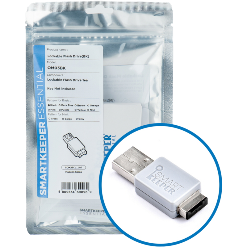 SMARTKEEPER ESSENTIAL Lockable Flash Drive (OM03) USB-Stick, Farbcode Schwarz