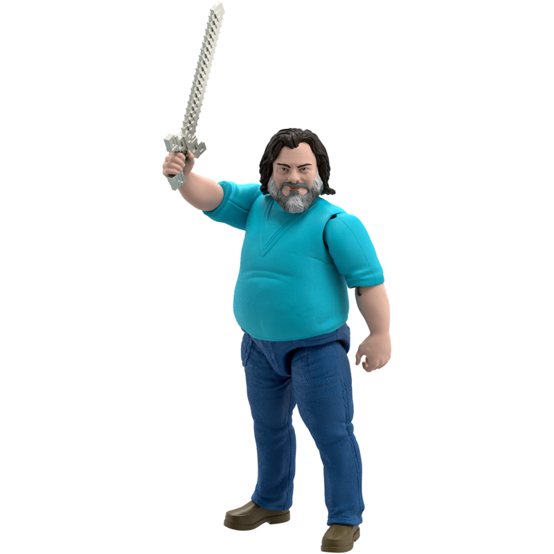 Mattel Minecraft Movie große Steve-Actionfigur Spielfigur, 30 cm große