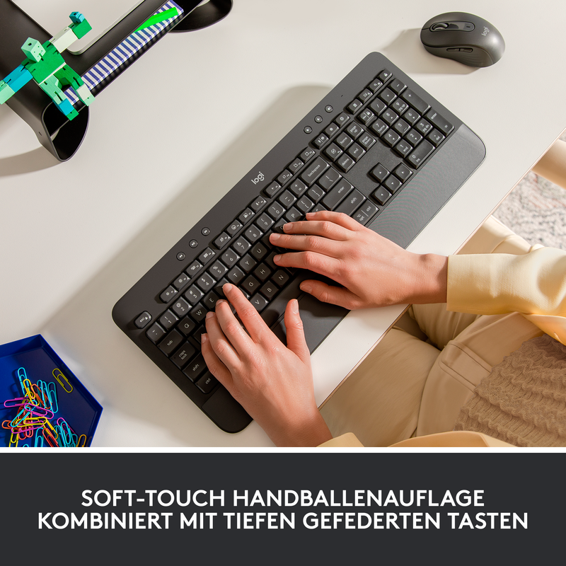 Logitech Signature K650 Tastatur, graphit, Logi Bolt, Bluetooth, für, Gebraucht