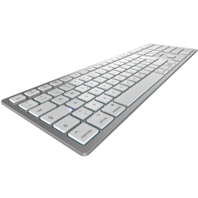 CHERRY KW 9100 SLIM FOR MAC Tastatur, silber/weiß