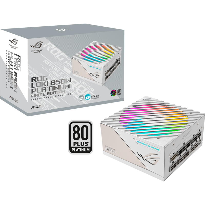 ASUS ROG Loki SFX-L 850W Platinum PC-Netzteil, weiß, 4x PCIe, Kabel-Management