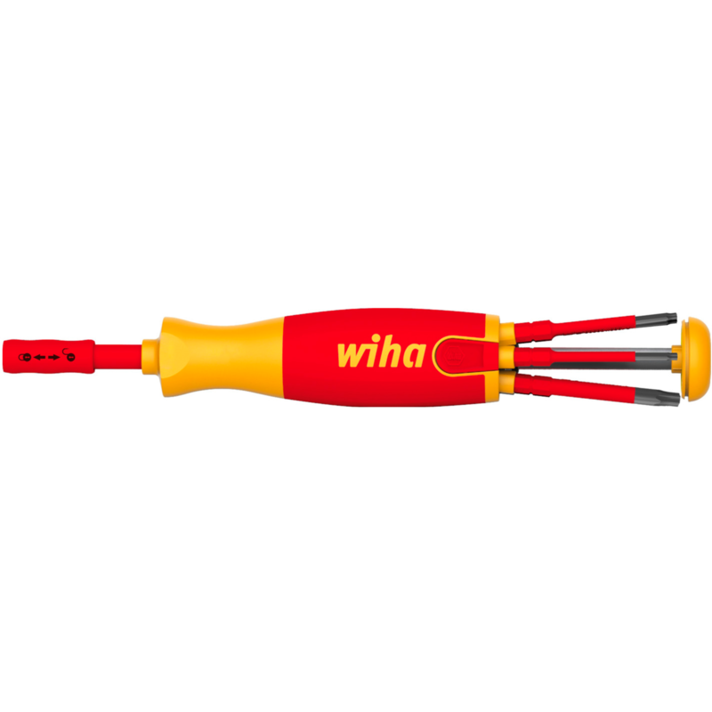 Wiha Schraubendreher mit Bit Magazin LiftUp electric, rot/gelb, 7-teilig