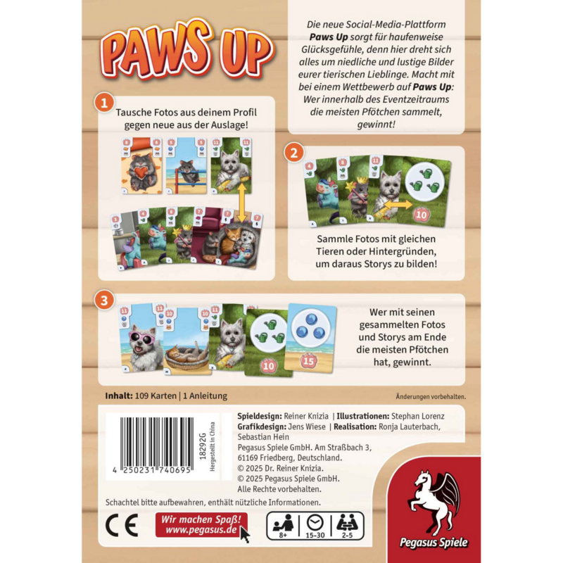 Pegasus Paws Up Kartenspiel