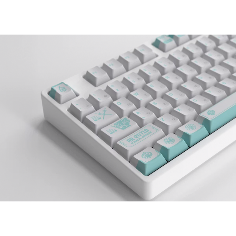 HYTE HYTE Firefly Keycap Set Tastenkappe, weiß/türkis