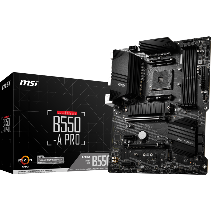 MSI B550-A PRO Mainboard, schwarz, Gebraucht