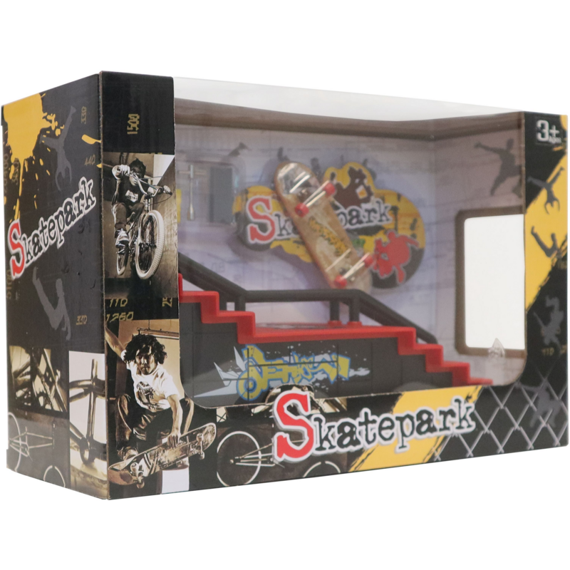 Fingerskateboard Park mit Zubehör Rampe