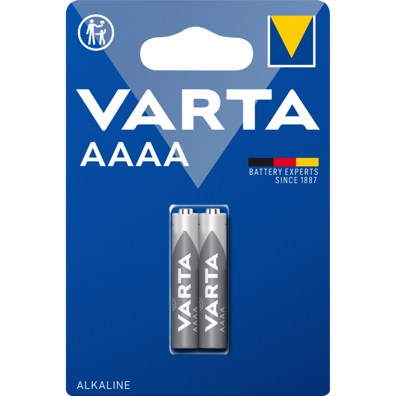 VARTA Alkali-Mangan Mini AAAA Batterie, 2 Stück, AAAA