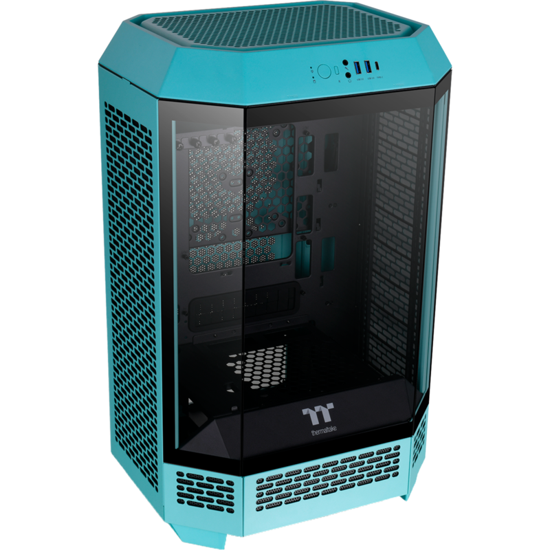 Thermaltake The Tower 300 Tower-Gehäuse, türkis, Tempered Glass
