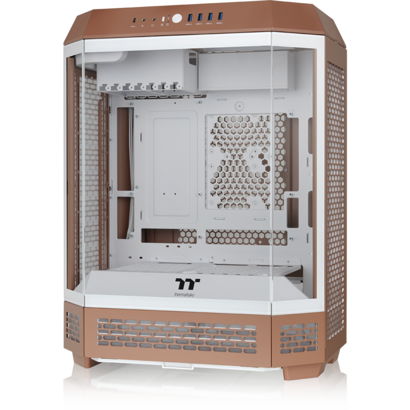 Thermaltake The Tower 600 Tower-Gehäuse, hellbraun, Tempered Glass x 3