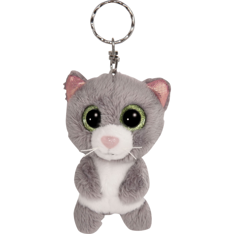 NICI Glubschis Schlüsselanhänger Katze Felinja Kuscheltier, grau