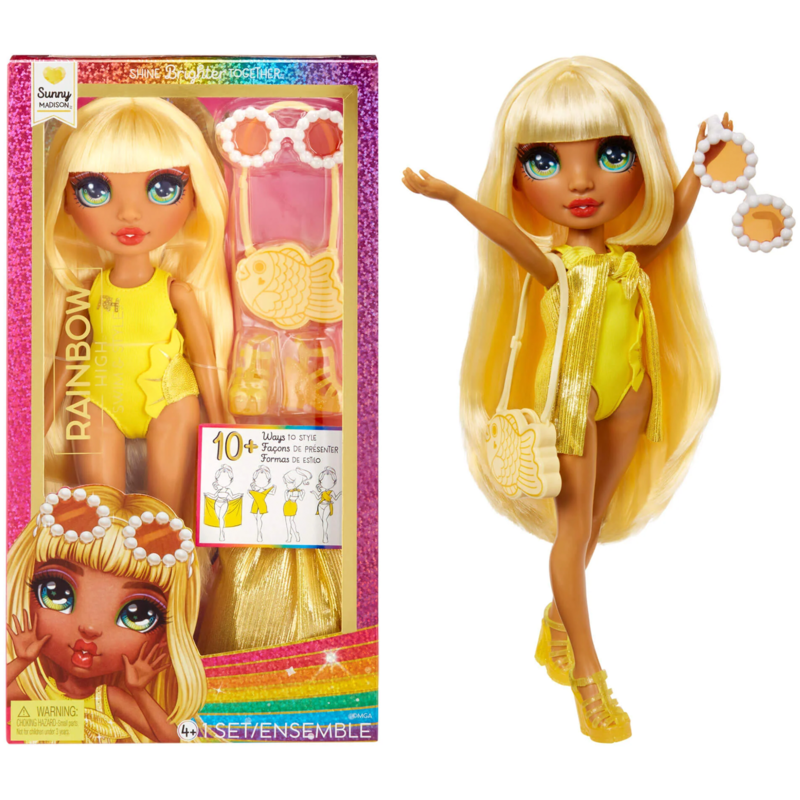 MGA Entertainment Rainbow High Swim & Style - Sunny (Yellow) Puppe
