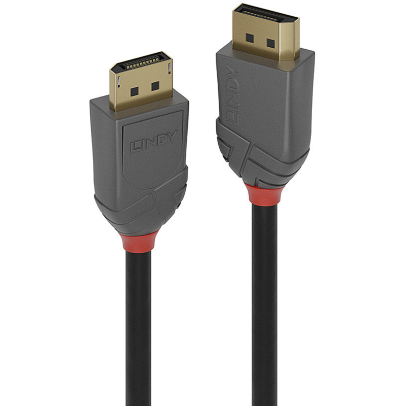 Lindy DisplayPort 1.2 Kabel Anthra Line, schwarz, 7,5 Meter