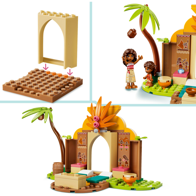 LEGO Disney Princess Vaianas Hütte und Boot Konstruktionsspielzeug