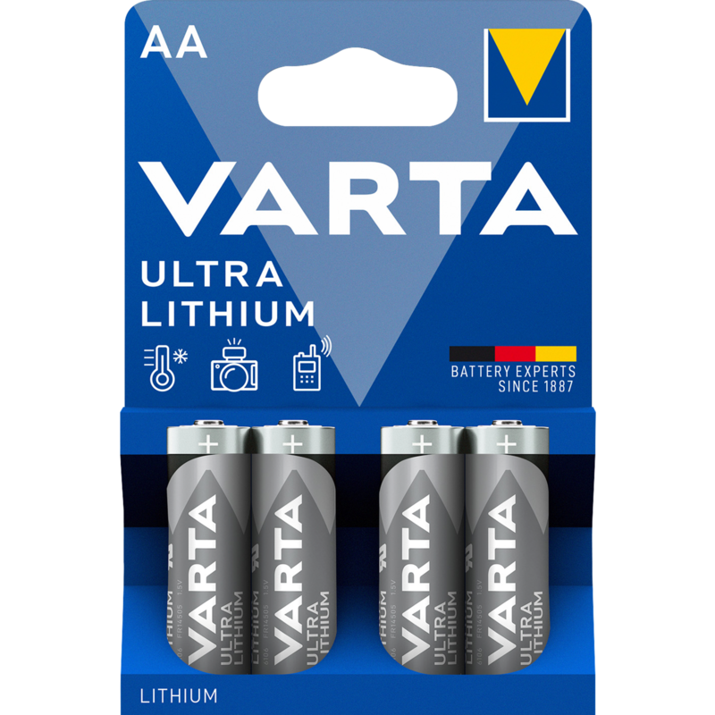 VARTA Lithium Batterie, 4 Stück, AA
