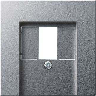 Gira Zentralplatte Telekommunikations-Anschluss-Einheit Abdeckung, aluminium