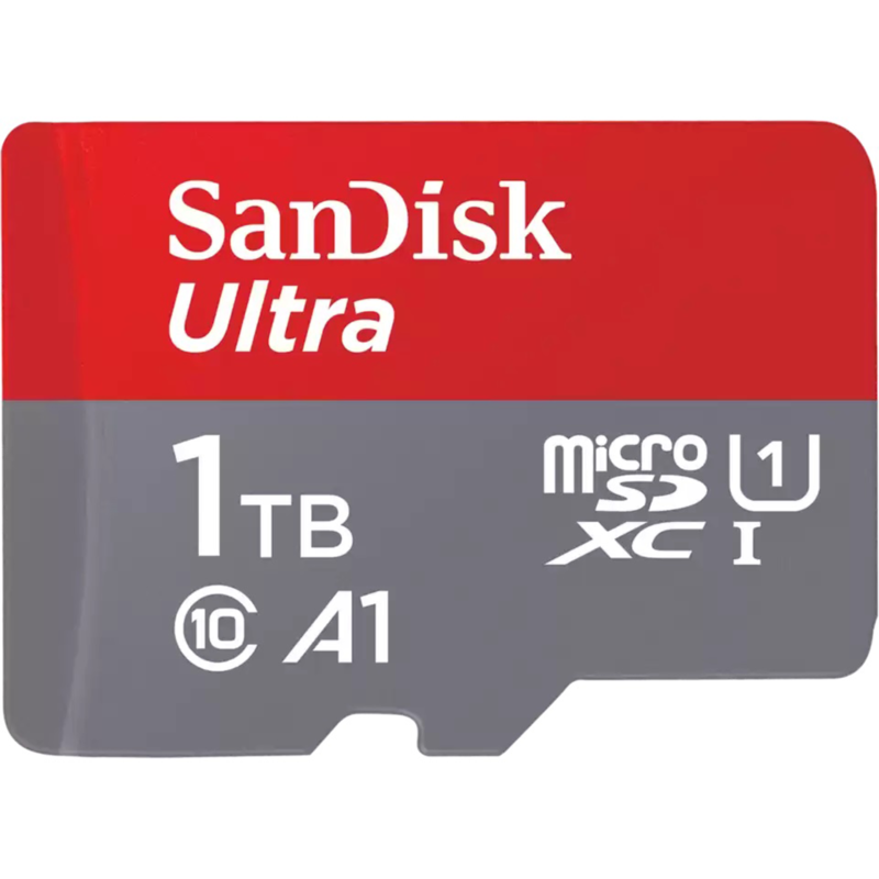 SanDisk Ultra 1 TB microSDXC Speicherkarte, grau/rot, UHS-I U1, Class 10, A1