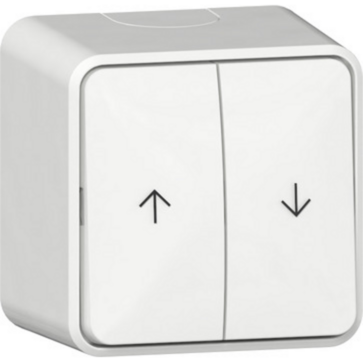 Gira Wipptaster Jalousie mit Pfeilsymbolen und Montageplatte Aufputz Taster
