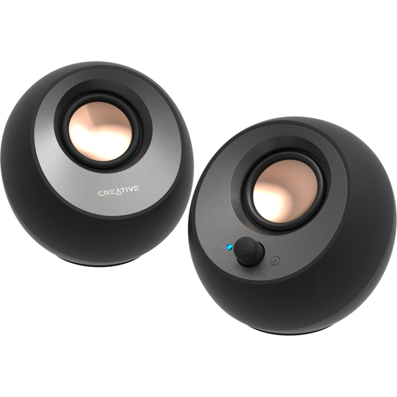 Creative Pebble V3 PC-Lautsprecher, schwarz, Bluetooth, USB-C, Klinke