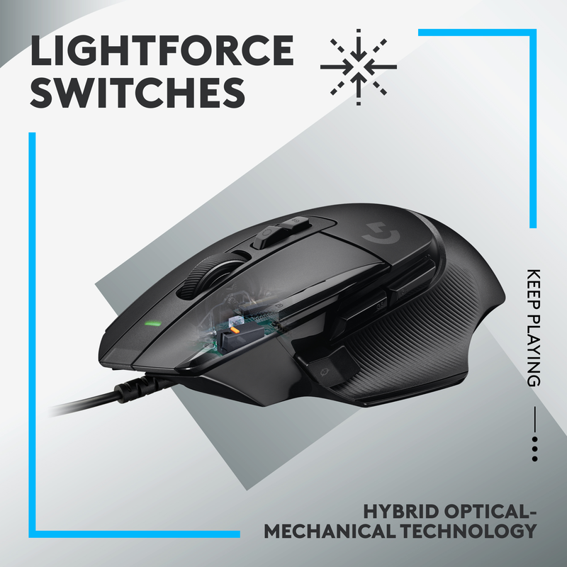 Logitech Gaming G502 X Gaming-Maus, schwarz, HERO 25K, Gebraucht