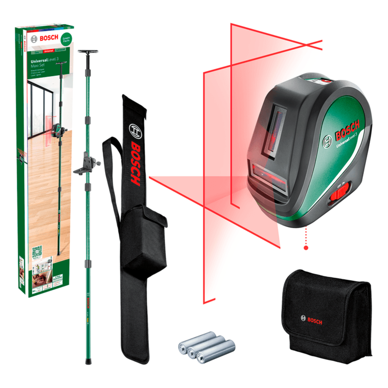 Bosch Heimwerken & Garten Kreuzlinienlaser UniversalLevel 3 Maxi-Set