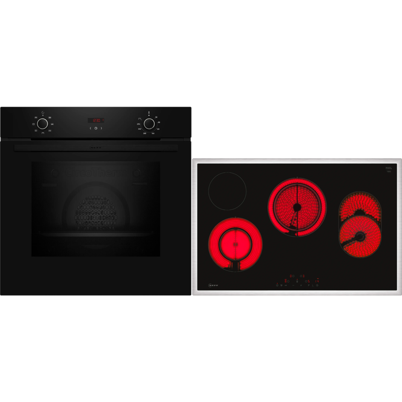 Neff BX38B Backofen-Set, schwarz/edelstahl
