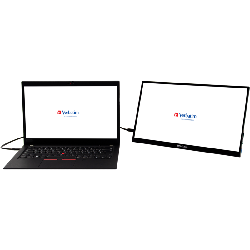 Verbatim PMT-15 LED-Monitor, schwarz, FullHD, IPS, USB-C, HDR