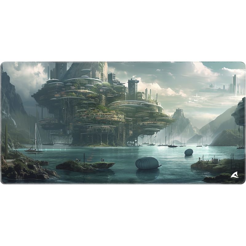 Sharkoon SKILLER SGP40 D6 Gaming-Mauspad, blaugrün/mehrfarbig