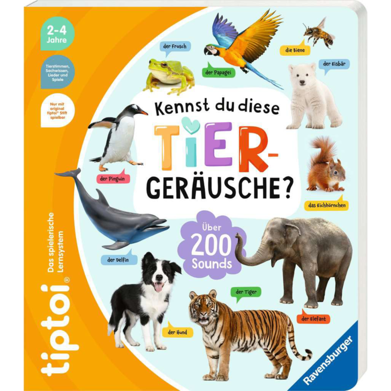 Ravensburger tiptoi Kennst du diese Tiergeräusche? Lernbuch