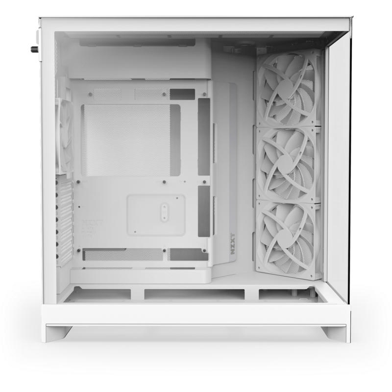 NZXT H9 Flow Tower-Gehäuse, weiß (matt), Tempered Glass x 2