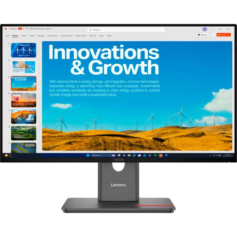 Lenovo ThinkVision P24QD-40 LED-Monitor, schwarz, QHD, IPS, DP, HDMI, USB-C