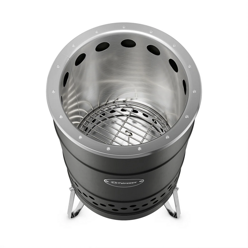 Petromax Feuertonne Pyron Black Edition Feuerstelle, schwarz, Ø 36cm