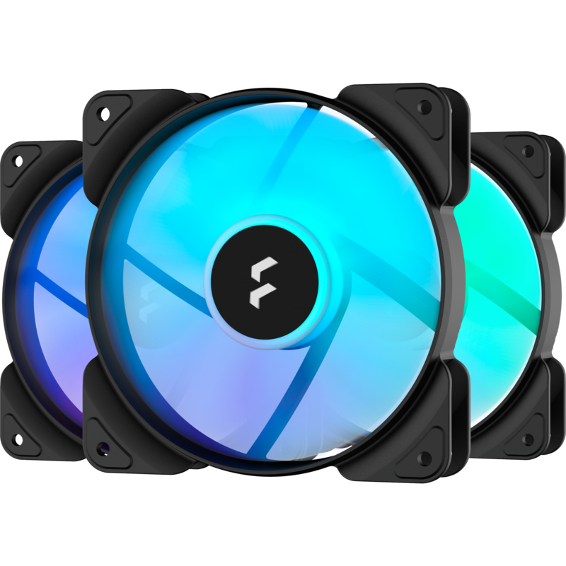 Fractal Design Aspect 12 RGB PWM Black Frame 3er Gehäuselüfter, schwarz/weiß