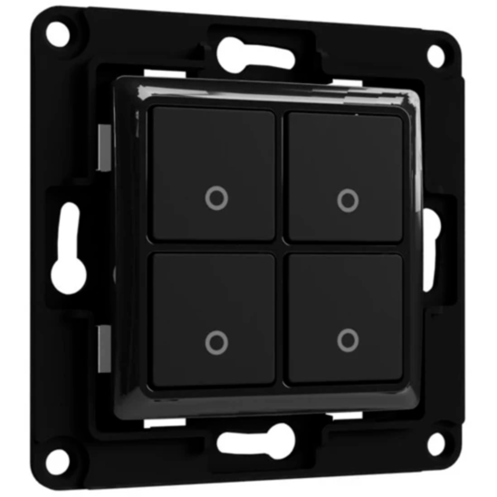 Shelly Wall Switch 4 Taster, schwarz
