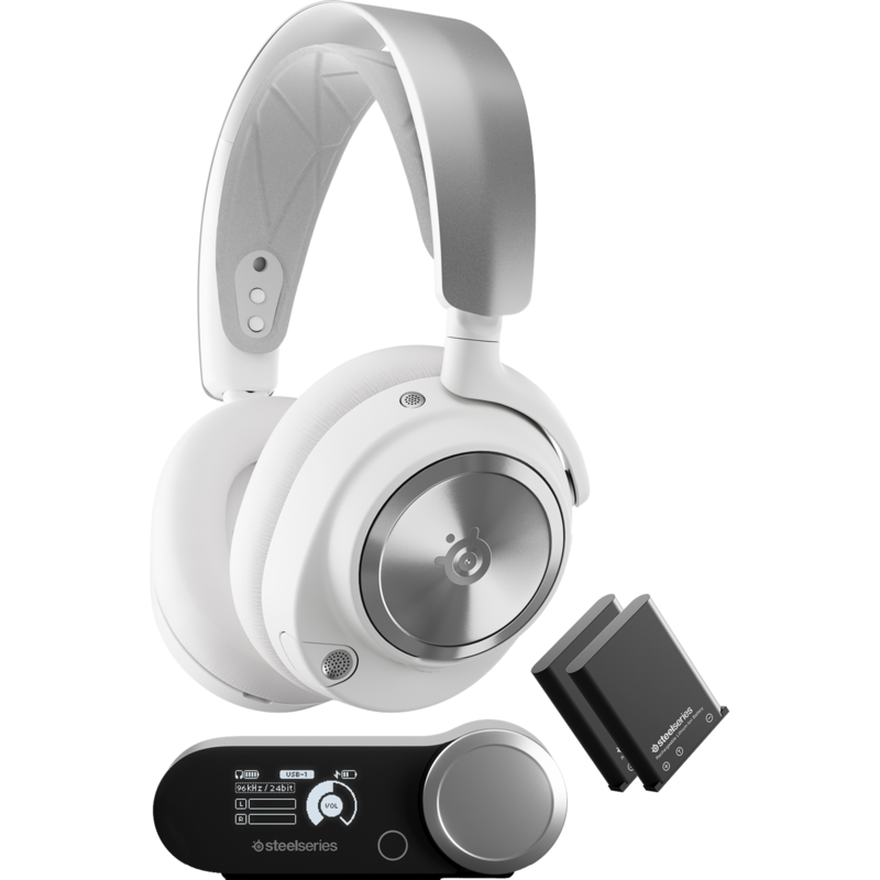 SteelSeries Arctis Nova Pro Wireless X Gaming-Headset, weiß, ANC, USB-C, Klinke