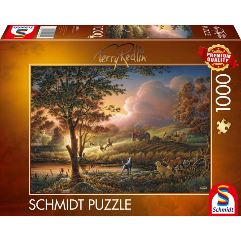 Schmidt Spiele Terry Redlin: Sonnengold über reifen Feldern Puzzle, 1000 Teile