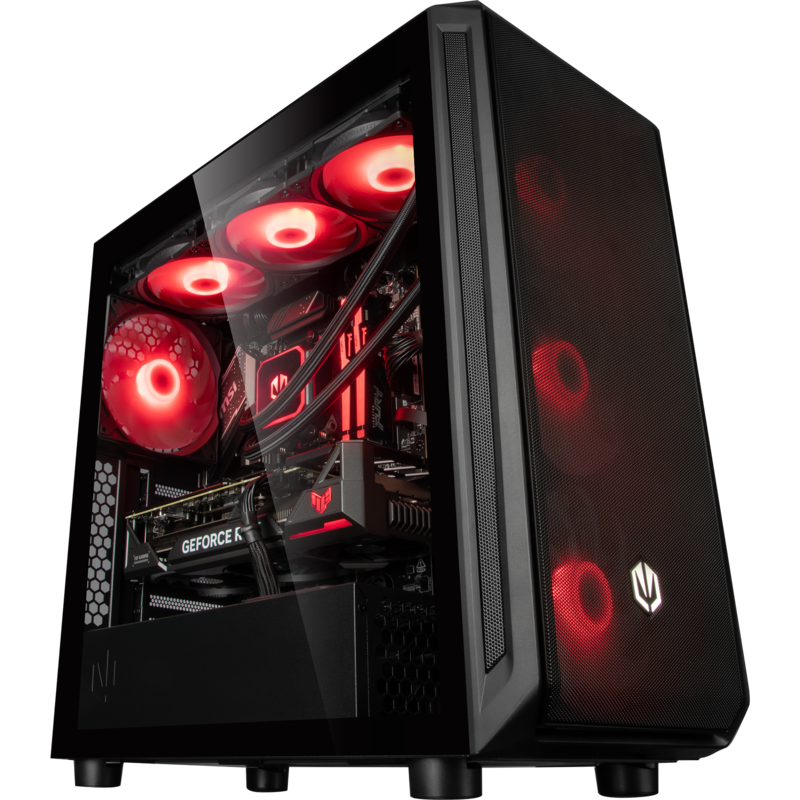 ALTERNATE Custom PC Series • Red Hero Elements Gaming-PC, schwarz/transparent