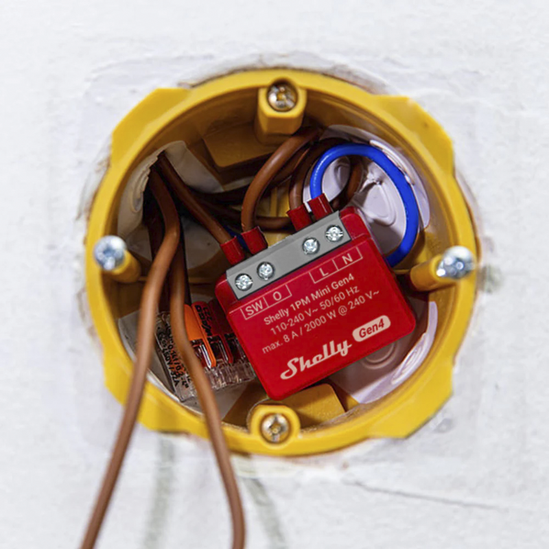 Shelly 1PM Mini Gen4 Relais, rot