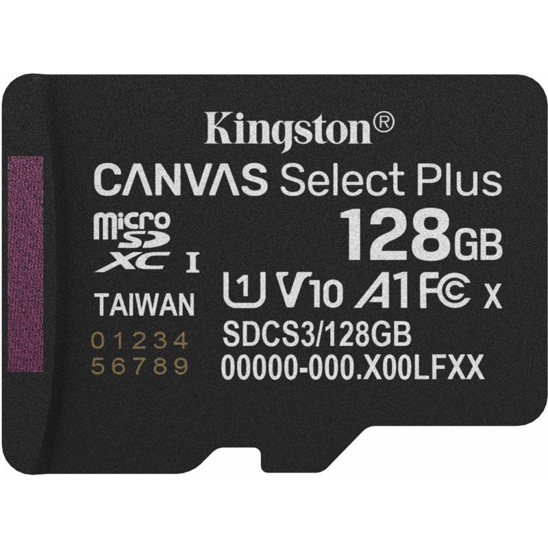 Kingston Canvas Select Plus 128 GB MicroSDXC Speicherkarte, schwarz, UHS-I U1