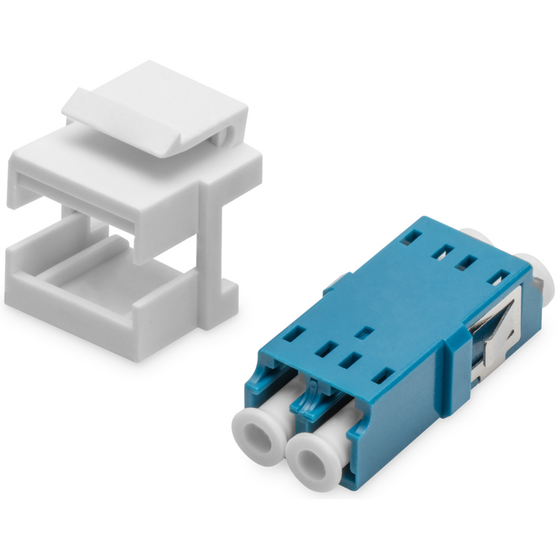 Digitus LWL Kupplung, Duplex, LC > LC Buchse, Singlemode OS2, blau, inkl.