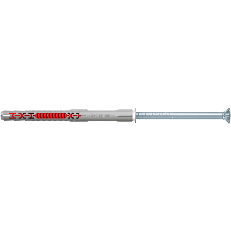 fischer Langschaftdübel DuoXpand 10x120 T R Dübel, hellgrau/rot, 50 Stück