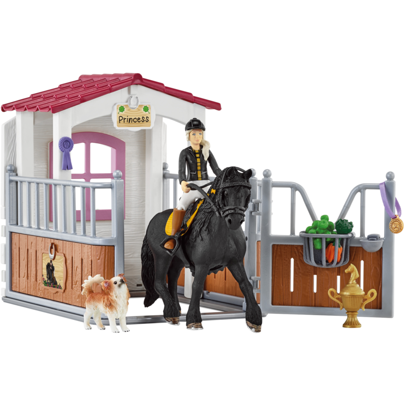 Schleich Horse Club Pferdebox mit Tori & Princess Spielfigur
