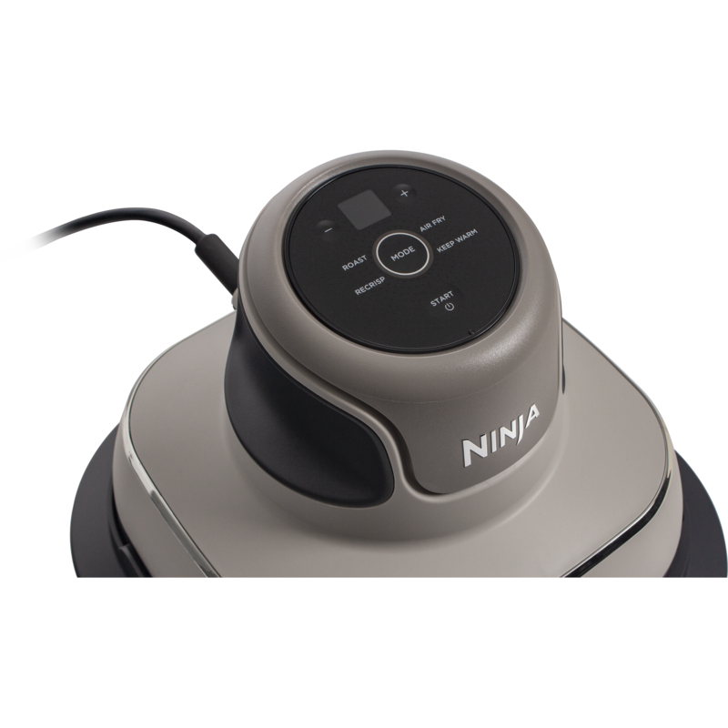 Ninja CRISPi 4-in-1 tragbare Glas-Heißluftfritteuse "Stone", grau/transparent
